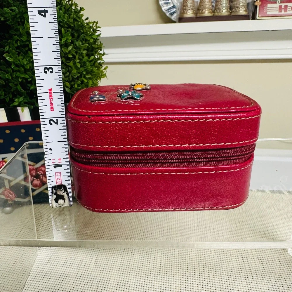 FOSSIL Small Zip Jewelry Organizer — in Magenta Leather - NEW
